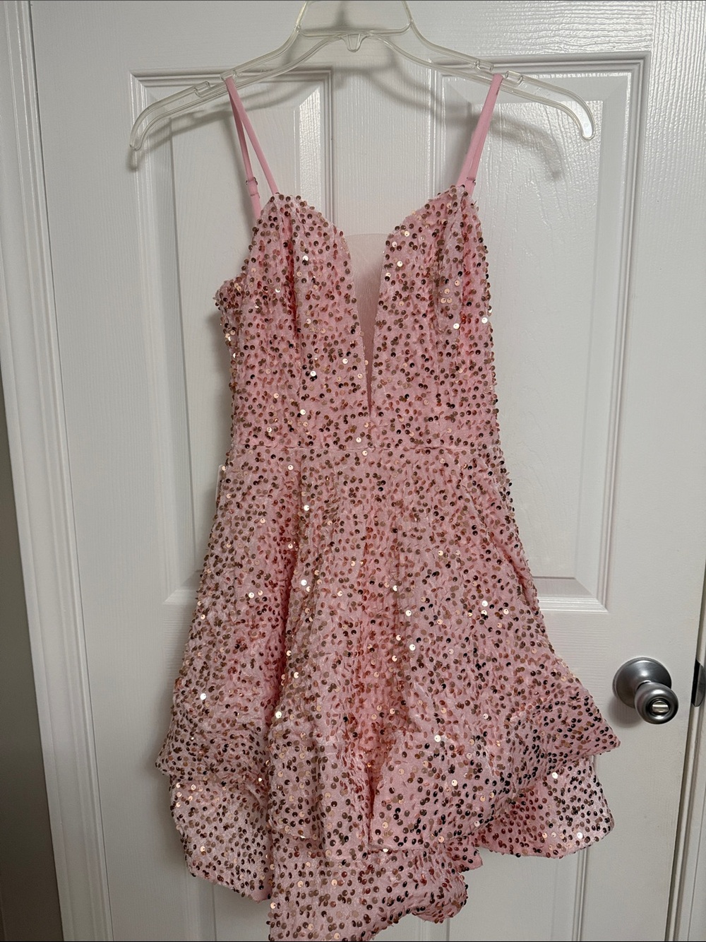 Girls' Pink Sequin Party Dress - Sparkle A-Line